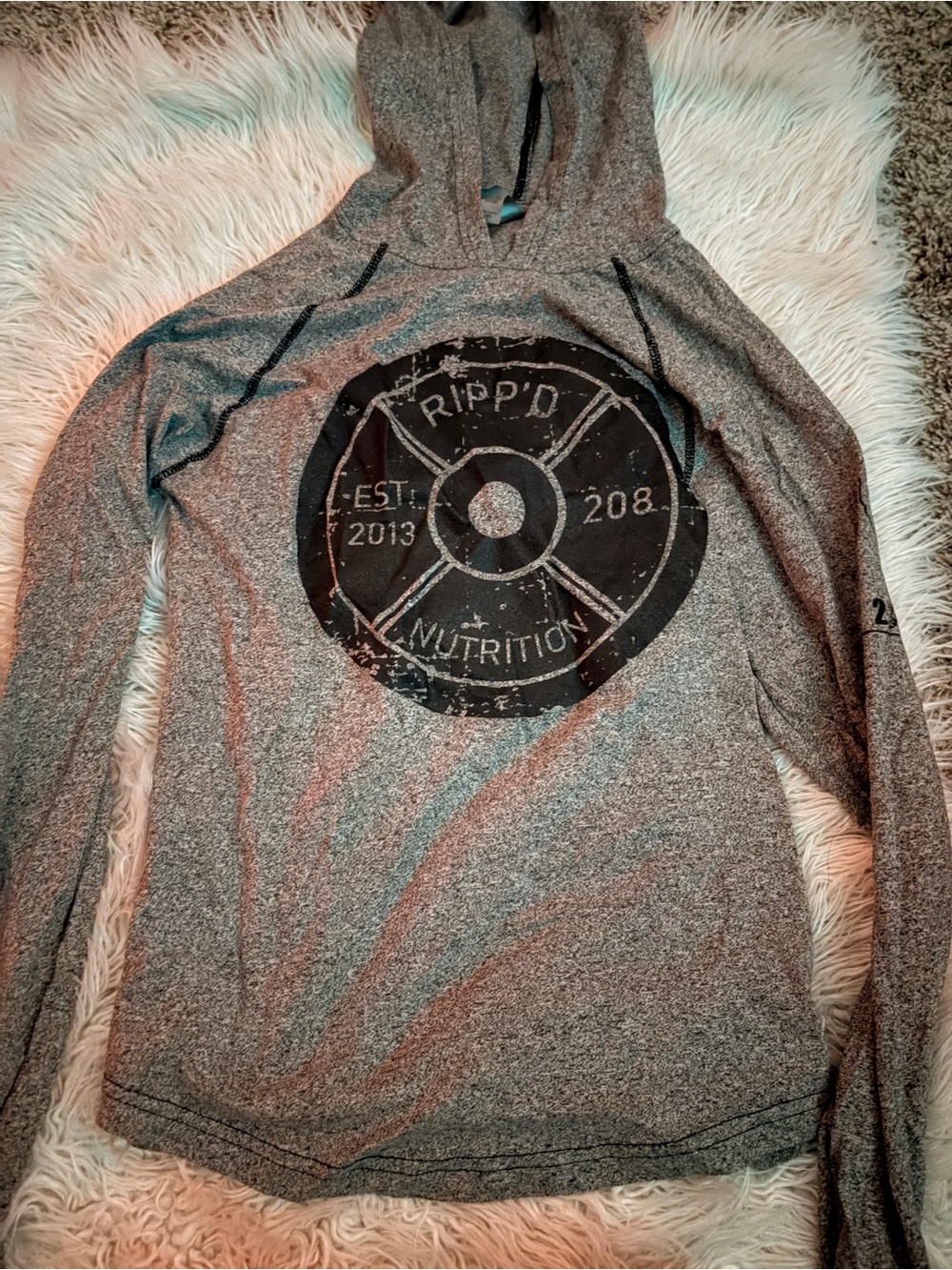 Men's Gray Performance Hoodie Sweater